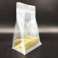 Top ziplock Heat Seal Nylon Plastic food storage flat bottom Packaging Bag