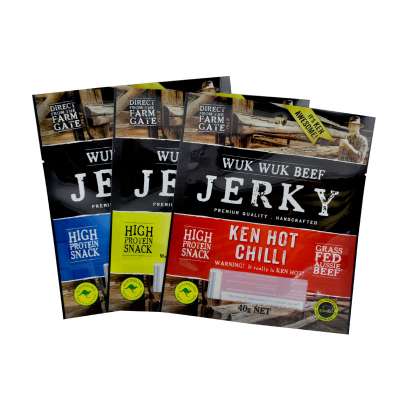 Ziplock vacuum halal beef jerky bag with clear window