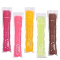 Disposable Popsicle Molds Bags- DIY Zip ice lolly plastic packaging tube for Yogurt, Ice Candy, & Freeze Pops