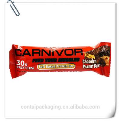 Custom Printed Heat Sealing Candy Wrapper Protein Bar Packaging