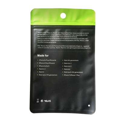 Custom printed clear plastic zipper swimsuit packaging bag with euro hole for clothing